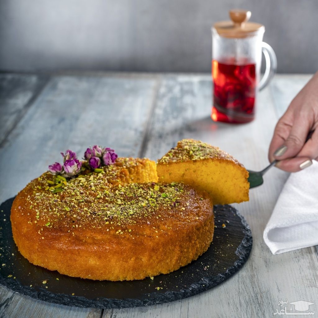 کیک هل و زعفران