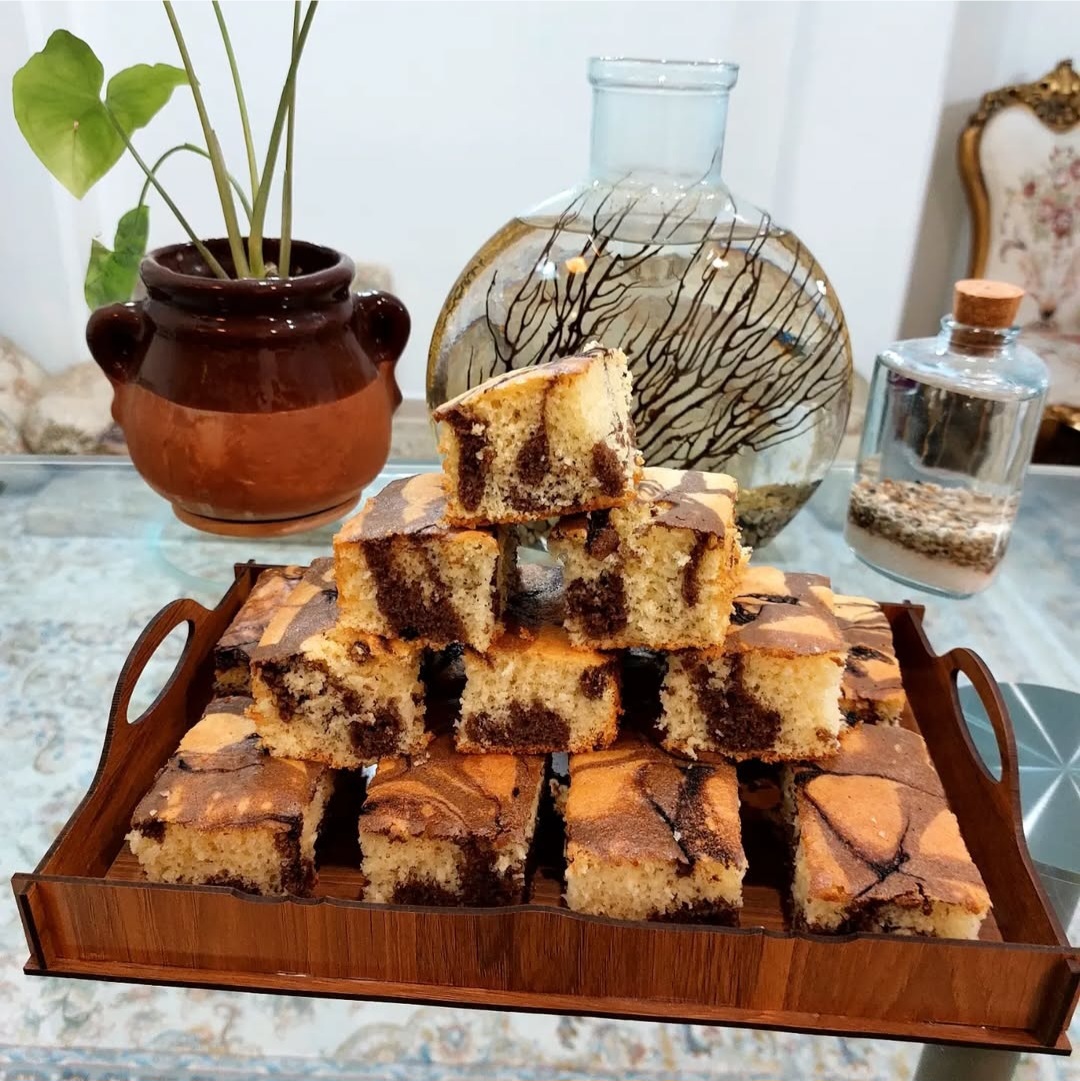 طرز پخت کیک زبرا خانگی آسان